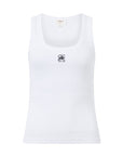 CERES LIFE | CONTOUR RIB SCOOP TANK - WHITE