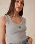 CERES LIFE | CONTOUR RIB SCOOP TANK - GREY