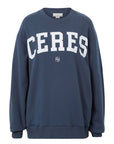 CERES LIFE | OVERSIZED SLOUCHY CREW - SMOKE BLUE