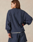 CERES LIFE | OVERSIZED SLOUCHY CREW - SMOKE BLUE