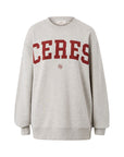 CERES LIFE | OVERSIZED SLOUCHY CREW - GREY MARLE