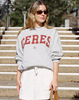 CERES LIFE | OVERSIZED SLOUCHY CREW - GREY MARLE