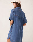 CERES LIFE |  RELAXED SHIRT DRESS - FRESH INDIGO