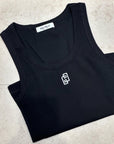 ENA PELLY | KENDALL MONOGRAM  TANK - BLACK