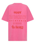 SSAINT | NO VACANCY TEE - ACID WASH DARK PINK