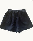 LITTLE LIES | BRONTE LINEN SHORTS - BLACK