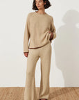 ZULU & ZEPHYR | SAND CONTRAST RIB KNIT JUMPER