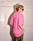 SSAINT | NO VACANCY TEE - ACID WASH DARK PINK