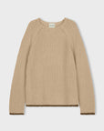 ZULU & ZEPHYR | SAND CONTRAST RIB KNIT JUMPER