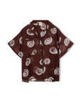 ZULU & ZEPHYR | COCOA SWIRL SHEER TEXTURED SHIRT